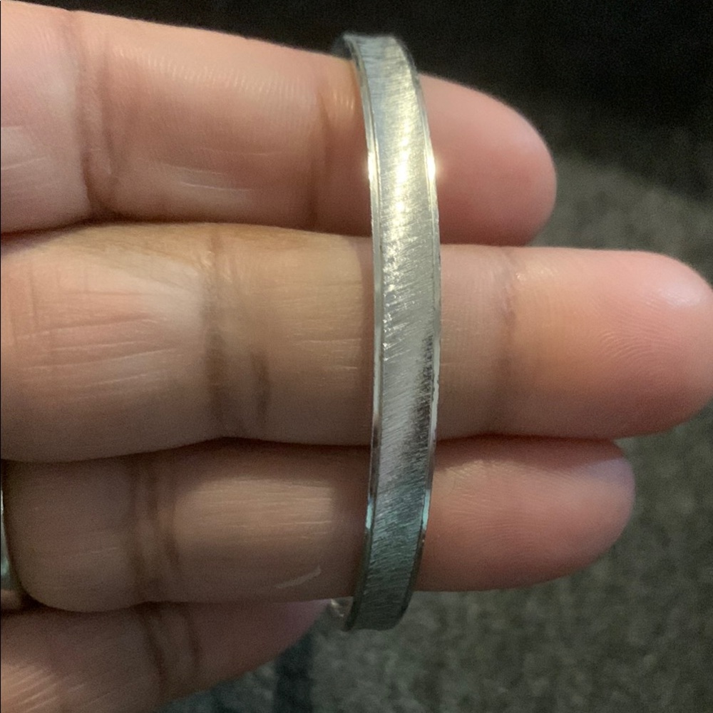 Trifari Vintage Silver Bangle Bracelet